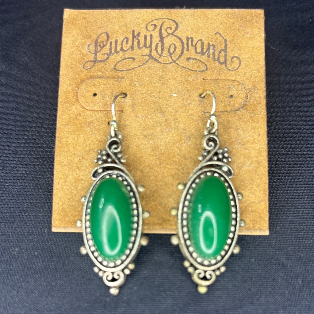 Lucky Brand Vintage-Style Green Earrings 15$